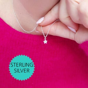 Tiny star necklace, crystal star charm necklace, small star pendant, minimalist necklace, every day, gift for women, wife, girlfriend