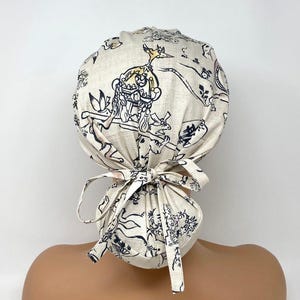 No Tariff (US/CA) - Ponytail Scrub Cap - Animals Party *Cotton Dobby* - Scrub Cap/Hat - MimiScrubHats