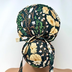 No Tariff (US/CA) - Ponytail Scrub Cap - Botanical Garden  - Scrub Cap/Hat - MimiScrubHats