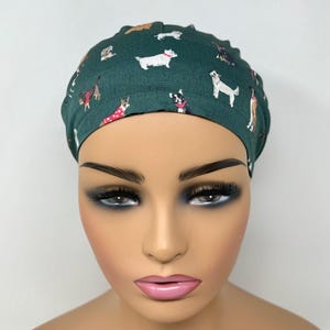 No Tariff (US/CA) - Ponytail Scrub Cap -Dog lover - Scrub Cap/Hat - MimiScrubHats image 3
