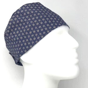 Traditional Japanese Surgical Cap - Petite Stars Pattern - Scrub Cap for Men and Women with Short Hair - MimiScrubHats SP Style©