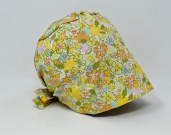 LullaBee - Floral Pixie for Women - Women/Men Scrub Cap Surgical Hat - MimiScrubHats