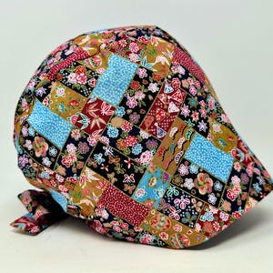 Kein Zoll (US / CA) - Blumenmuster B *Gold Metallic Print* - Pixie - MimiScrubHats