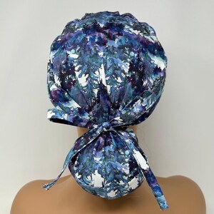 1 Wk Delivery & No Tariff (US/CA) - Ponytail Scrub Cap - Dappled Shade- Scrub Cap/Hat - MimiScrubHats