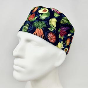 No Tariff (US/CA) - Scrub Cap - Surgical Cap - Farmer's Market  - Design for Short Hair -  MimiScrubHats SP Style