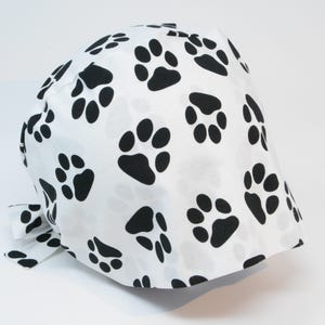 No Tariff (US/CA) - Scrub Cap - Paw Prints - Cute Animal Pixie - MimiScrubHats