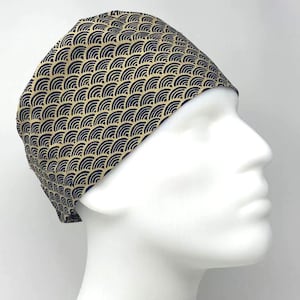 Traditional Japanese Surgical Cap - Waves/ Scale - Scrub Cap for Men and Women with Short Hair - MimiScrubHats SP Style©