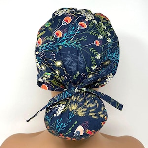No Tariff (US/CA) - Ponytail Scrub Cap - Garden Delight - Scrub Cap/Hat - MimiScrubHats