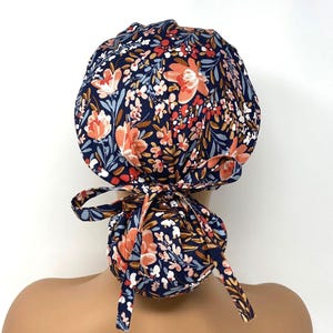 1 Wk Delivery & No Tariff (US/CA) - Ponytail Scrub Cap - Lantana Garden - Scrub Cap/Hat - MimiScrubHats