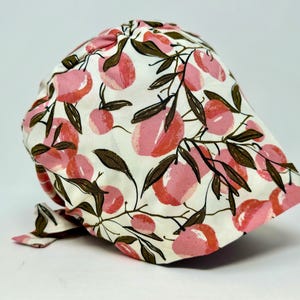 No Tariff (US/CA) - Scrub Cap - Peach Tree B - Abstract Pixie - MimiScrubHats