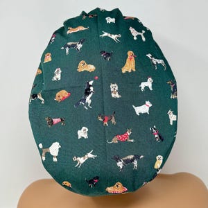 No Tariff (US/CA) - Ponytail Scrub Cap -Dog lover - Scrub Cap/Hat - MimiScrubHats image 4