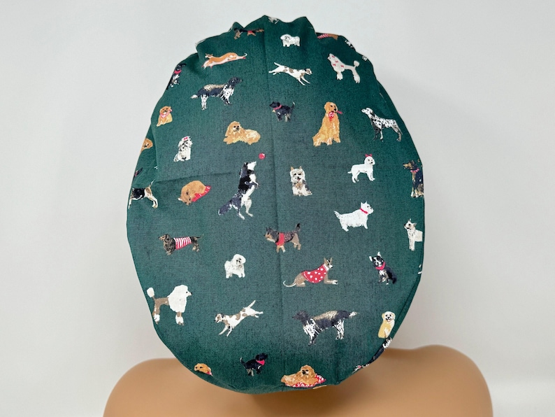 No Tariff (US/CA) - Ponytail Scrub Cap -Dog lover - Scrub Cap/Hat - MimiScrubHats image 4