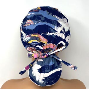 1 Week Delivery Tariff Free - Ponytail Scrub Cap - SUMMIT - SUNRISE - Scrub Cap/Hat - MimiScrubHats