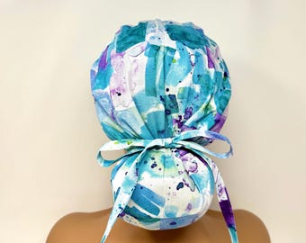 No Tariff (US/CA) - Ponytail Scrub Cap - GLACIER - Scrub Cap/Hat - MimiScrubHats