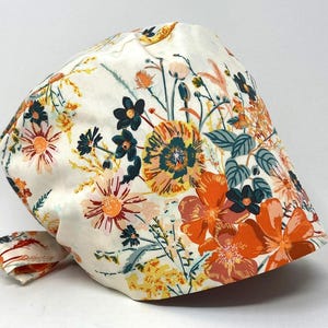 No Tariff (US/CA) - Scrub Cap - Listen to Your Heart - Floral Pixie for Women - MimiScrubHats
