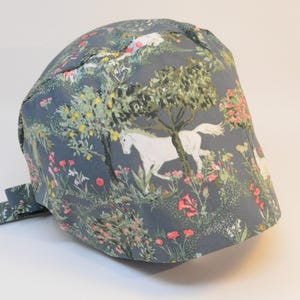 No Tariff (US/CA) - Scrub Cap - Unicorn Forest - Night - Magical Creatures Pixie - MimiScrubHats
