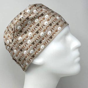 Surgical Cap - Cute Poodles - Design for Short Hair -  MimiScrubHats SP Style©