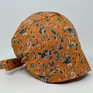 No Tariff (US/CA) - Scrub Cap -Effie Ripple -Cotton Lawn-Floral Pixie Scrub Hat for Scrub Cap/Hat - MimiScrubhats