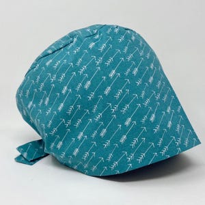 No Tariff (Us/Ca) - Scrub Cap - Scrub Hat - Surgical Cap - Arrows on Aqua  - Abstract Pixie - Preshrunk Cotton - Mimi Scrub Hats®