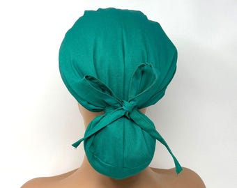 No Tariff (US/CA) - Ponytail Scrub Cap - Emerald - Scrub Cap/Hat - MimiScrubHats