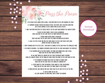 Pass the gift poem | Etsy