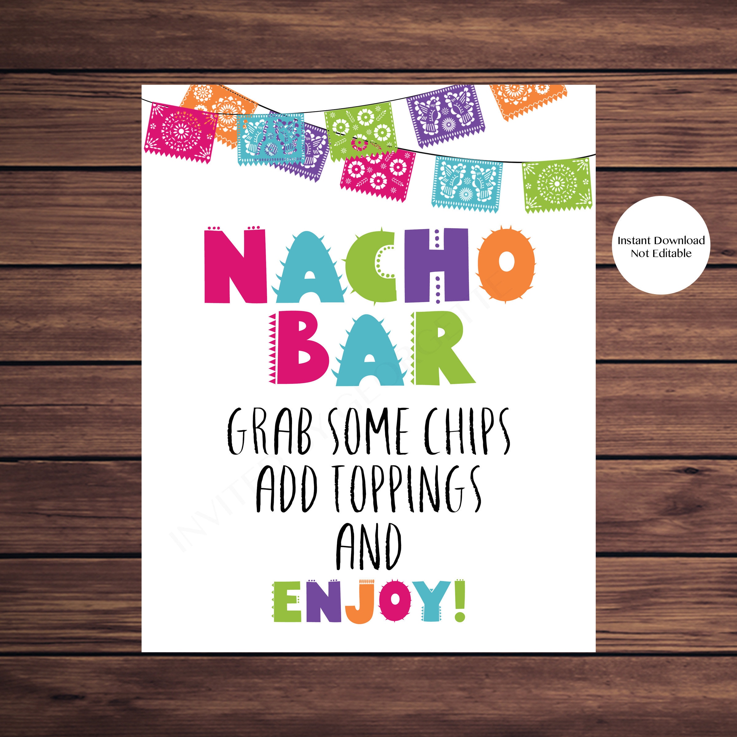 Nacho Bar Sign Up Sheet Template