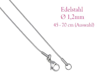 feine Edelstahl Halskette 45cm / 50cm / 60cm / 70cm lang inkl. Verschluss, Halskette Edelstahlkette Gliederkette