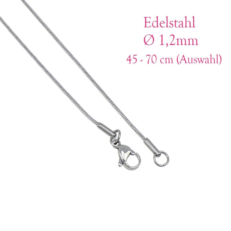 feine Edelstahl Halskette 45cm / 50cm / 60cm / 70cm lang inkl. Verschluss, Halskette Edelstahlkette Gliederkette Bild 1