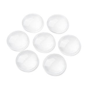 10 x runde Glascabochons 25mm klar, transparent, durchsichtig, oben leicht gewölbt, flache Unterseite / Cabochon Glascabochon Bild 5