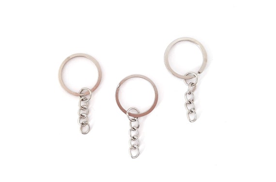 20 Stück Schlüsselanhänger Set - Karabiner Ringe Silber Für DIY Schmuck