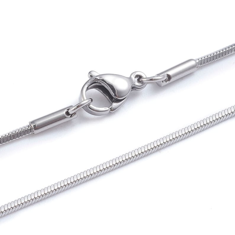 feine Edelstahl Halskette 45cm / 50cm / 60cm / 70cm lang inkl. Verschluss, Halskette Edelstahlkette Gliederkette Bild 2