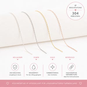 Meterware Filigrane Edelstahl Gliederkette 1,5mm dünn | Silber, Hellsilber, Gold 18K IP & Roségold IP | Schmuckzubehör I WeiberkramShop