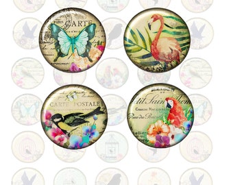 Glascabochon Tiere 8 - 25mm Auswahl, handmade Glass Cabochon, Fotocabochon, Cabochon Set, Material, Motivcabochon