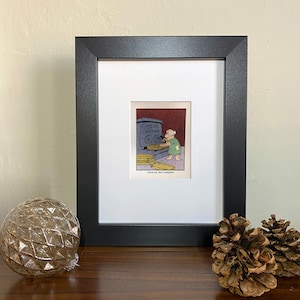 Faits pour l’ordinateur - vintage Children’s Book Art, Encadré