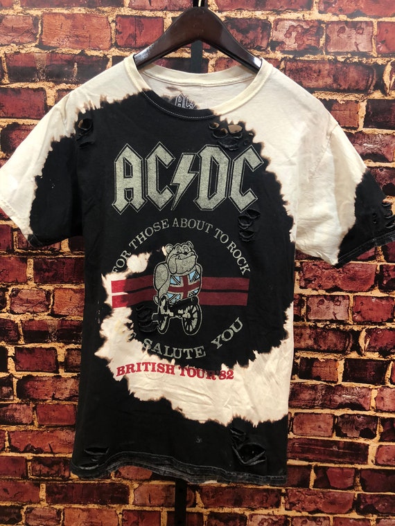 Custom Distressed Vintage Inspired ACDC 