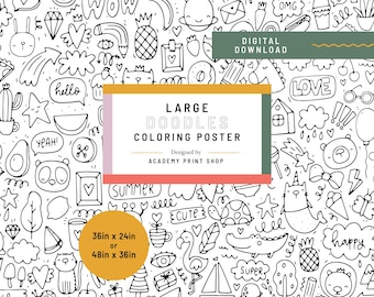 落書きの巨大ぬり絵ページ | 巨大ぬり絵ポスター | 大きなぬり絵ページ | 落書きぬり絵ページ | 感謝祭のぬり絵シート