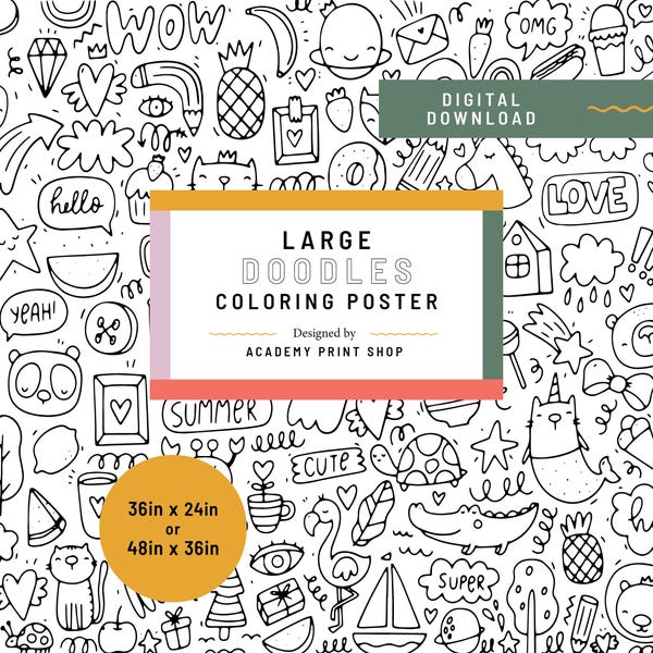 Giant Coloring Poster - Etsy UK