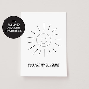 Sun Fingerprint Art | Sunshine Coloring Page | Kids Craft | School or Preschool Activity | Parent Gift for Classroom