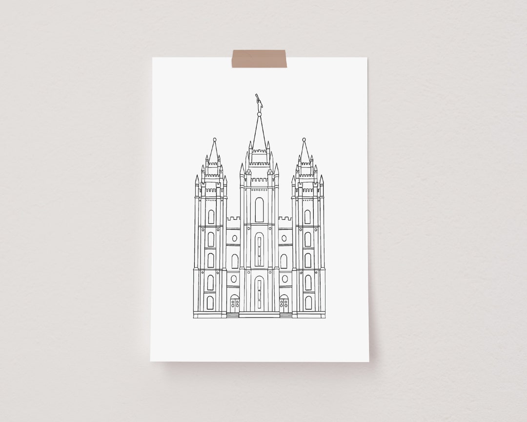Salt Lake Temple LDS Coloring Pages | LDS Conference | General ...