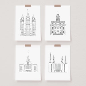 Temple LDS Coloring Pages | LDS Conference | General Conference | 4 Different Mormon Temples