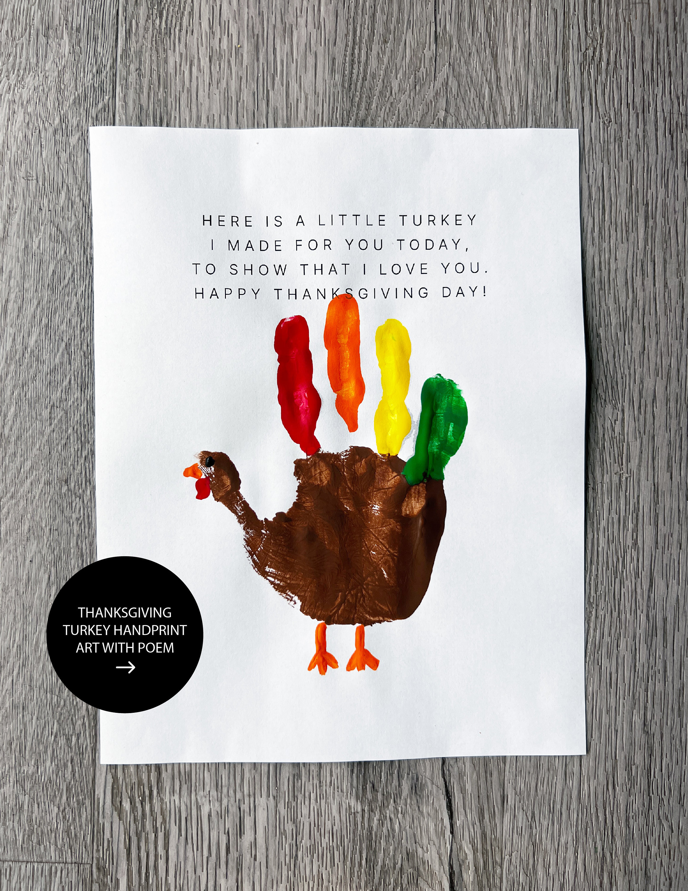 thanksgiving turkey poem handprint art | thanksgiving coloring