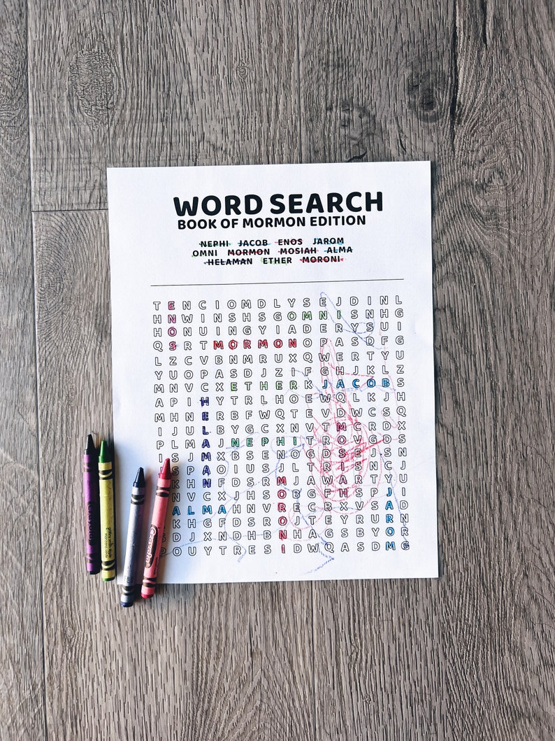 LDS Conference Word Search General Conference Packet LDS Etsy