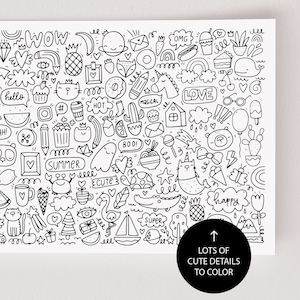 Doodles Giant Coloring Page Giant Coloring Poster Large Coloring