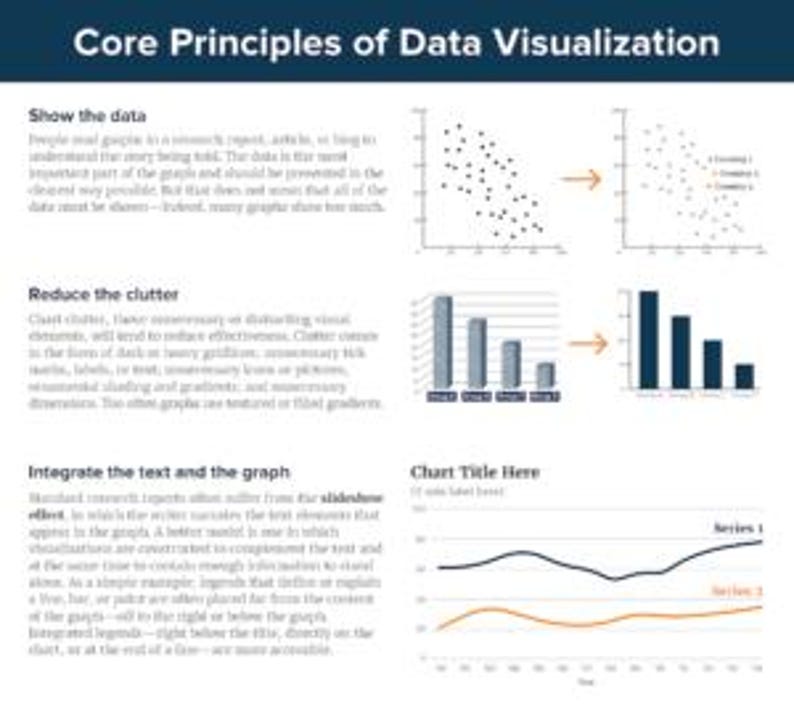 Core Principles of Data Visualization Cheatsheet - Etsy