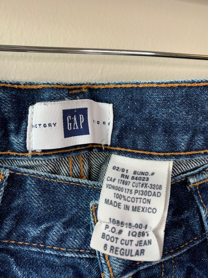 90s Studded Dark Wash Gap Jeans Bootcut Size 6R