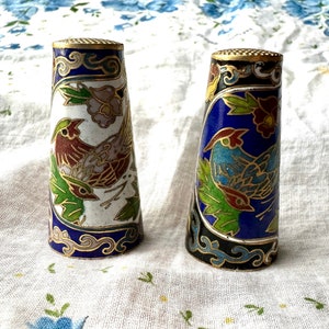 Dé à coudre vintage cloisonné, Lot de 2