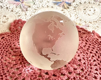 Vintage Tiffany & Co. Crystal Globe Paperweight