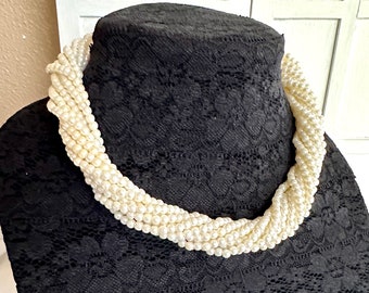 Vintage Choker Necklace Beaded