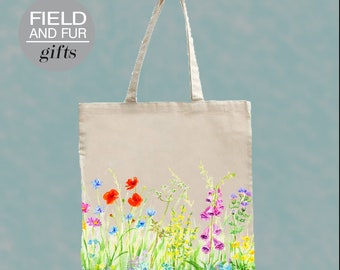 Poppy Meadow Tote Shopping Bag