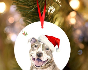 Set 5 Staffordshire Bull Terrier Weinachtsbaumschmuck-Acryl Kugeln Set 5 Staffordshire Bull Terrier Weinachtsbaumschmuck-Acryl Kugeln